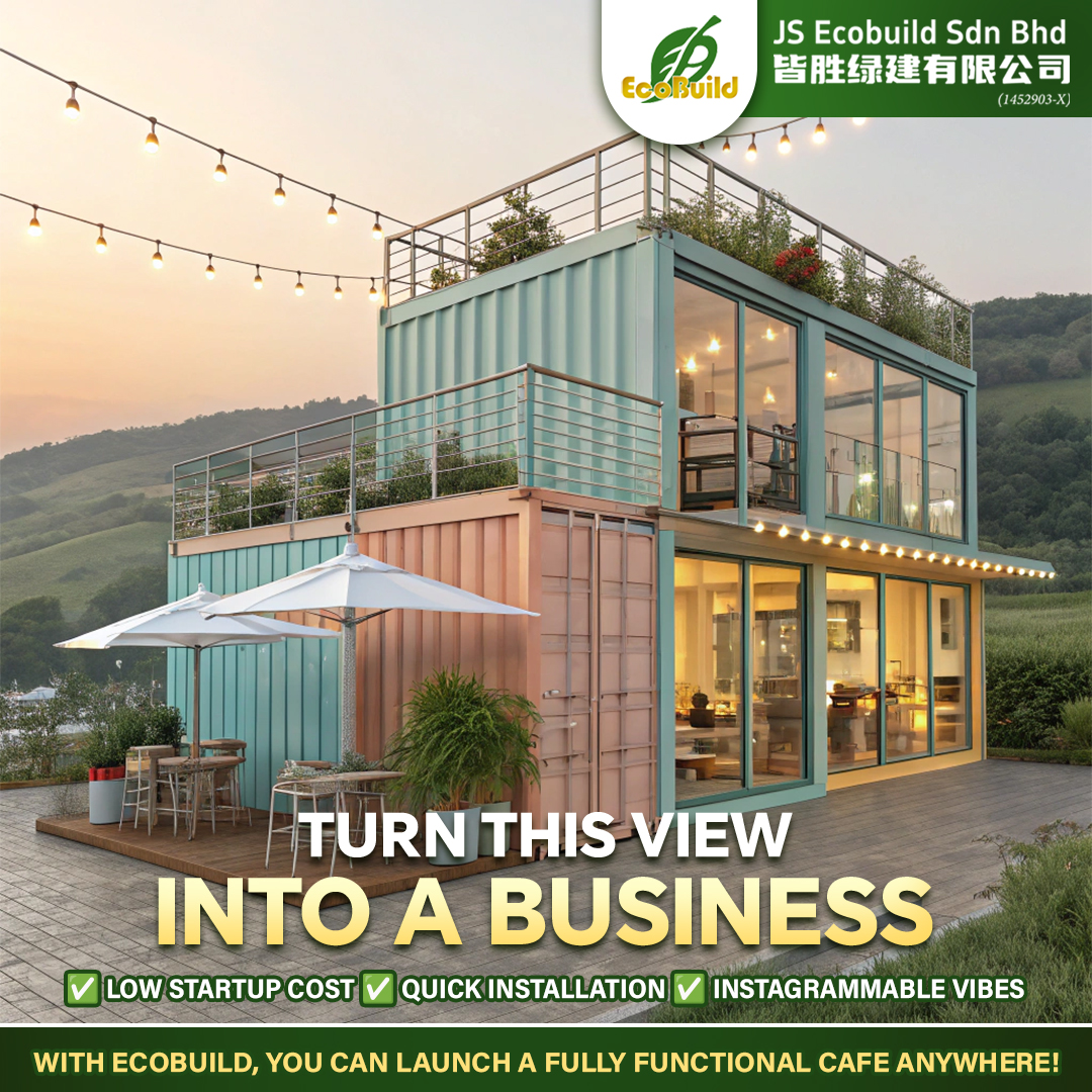 JS Ecobuild container cafe business content