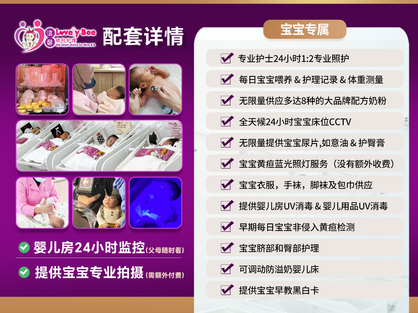 Lovely Bee baby package details visual
