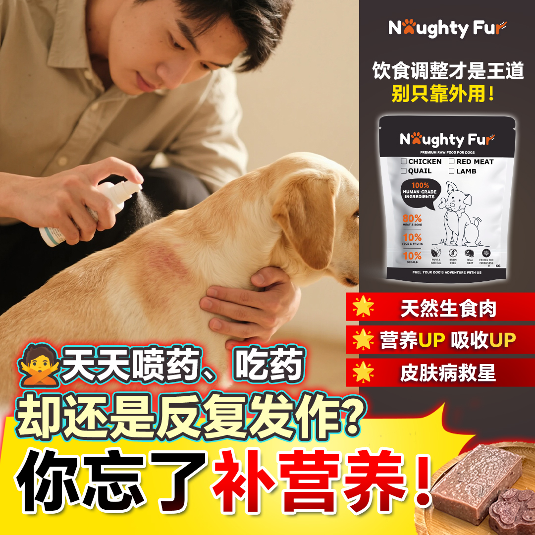 Naughty Fur nutrition reminder ad visual