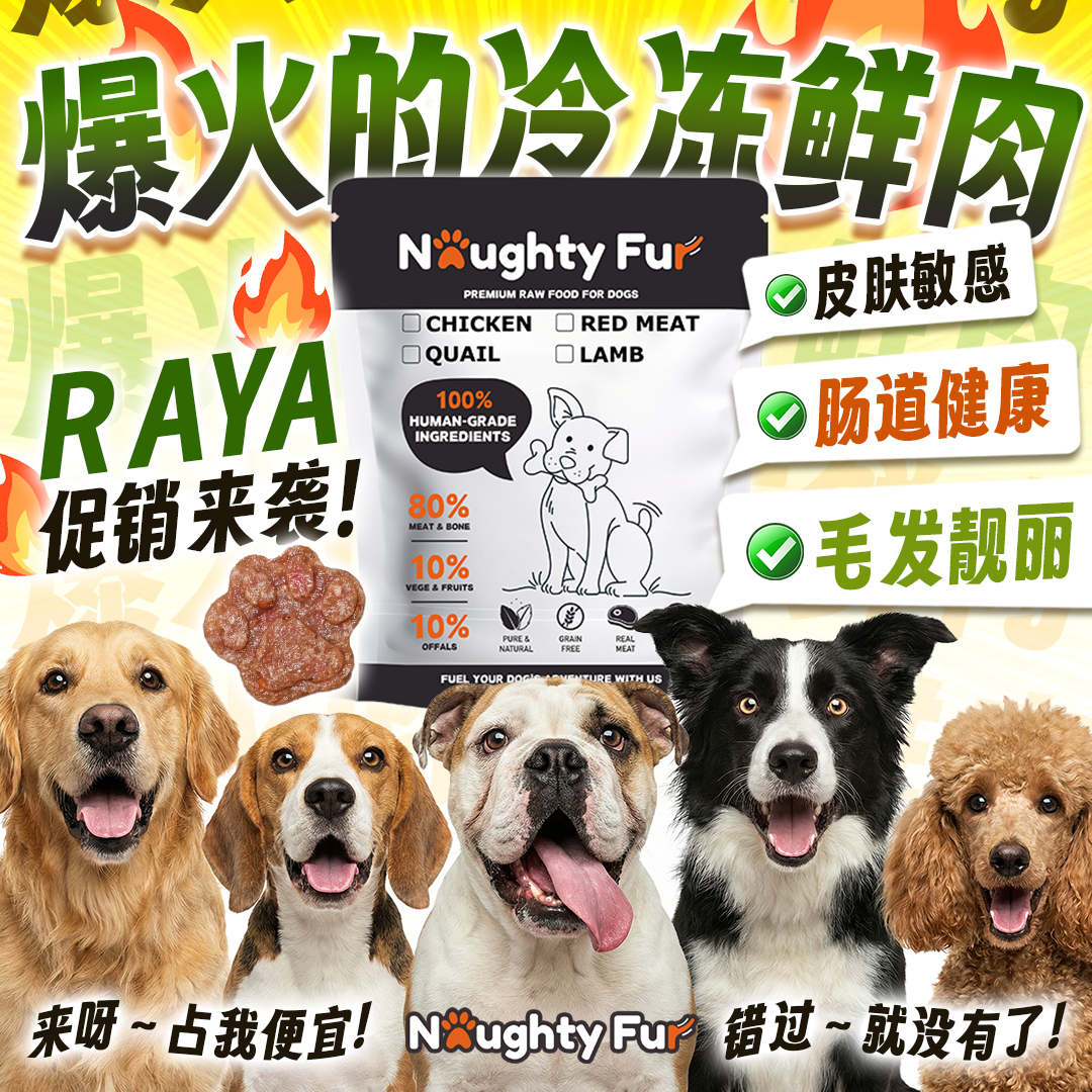 Naughty Fur Raya promotion ad visual