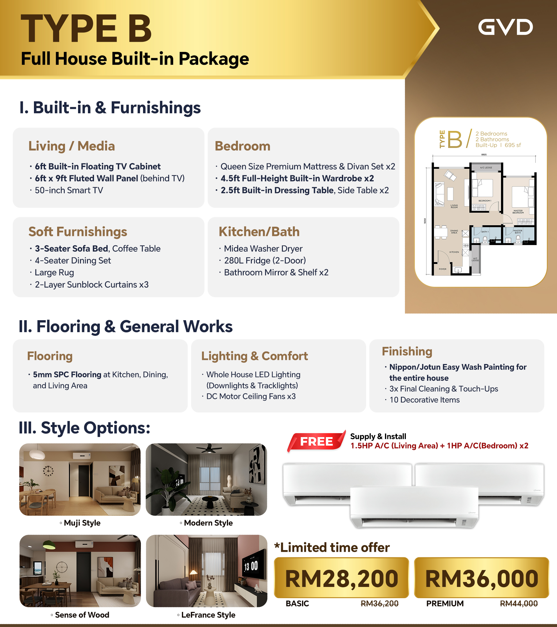 GVD full house built-in package flyer